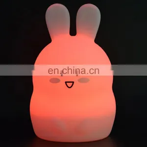 8 Lighting Colors Night Light USB Rechargeable Table Lamp Bunny Rabbit Lamp thumbnail-4