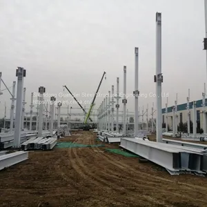 Seismic Earthquake Prefabricated Light Steel Structure Muti Slope Workshop thumbnail-1