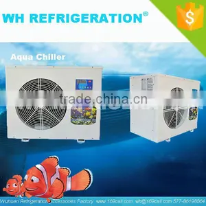 WH REFRIGERATION EQUIPMENT 1HP Small Seawater Cooled Aquarium Heating Cooling Water Chiller Unit Price thumbnail-1