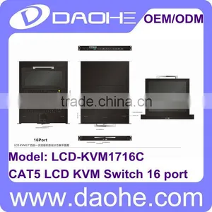 17 Inch LCD CAT5 16 Port KVM Console thumbnail-1