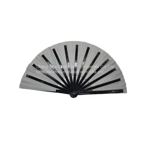 Large Folding Silk Hand Fan Hand Folding Fans Chinese Tai Chi Folding Fan for Men and Women Performance thumbnail-2
