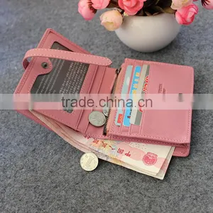 New Fashion Multi Colored Women Woven Leather Short Wallet With Coin Purse thumbnail-2