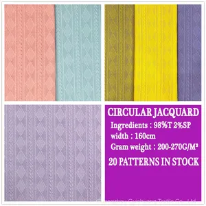 Guichuang Textile Has a Large Stock Supply of Knitted Single Sided Jacquard Fabric With Loop Shifting thumbnail-4