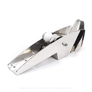 ISURE MARINE AISI 316 Stainless Steel Hinged Self-Launching Bow Anchor Roller With Pivoting Dual-Roller 16.5'' for Marine Yacht Docking Accessories thumbnail-1