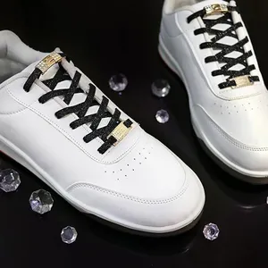 Elastic No Tie Shoe Laces With Bling Diamond Locks & Charms for Women's Sneakers thumbnail-3