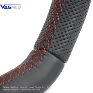 For Audi A6 C8 Punched Leather Red Stitching Multifunction Steering Wheel Assembly thumbnail-4