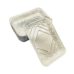 Large Capacity Aluminum Foil Container 2200ml Rectangular Baking Tray thumbnail-2