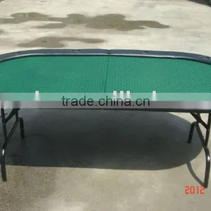 7ft Texas Holdem Folding Poker Table With High Speed Cloth thumbnail-1