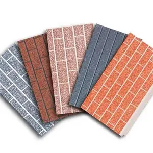 EPS Core Metal Exterior Wall Sandwich Panel 100mm Width With 0.4mm Steel Sheet for Soundproofing thumbnail-5