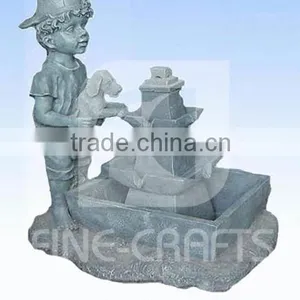 Polyresin Boy Outdoor Water Fountain thumbnail-1