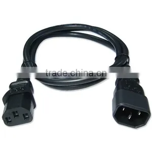 Practical Professional IEC C14 C13 Male to Female Power Extension Cord IEC320 C13 to C14 thumbnail-1