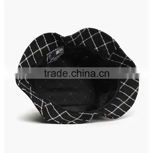 2015 Wholesale Fashion Checked Cooling Felt Bucket Hat thumbnail-5