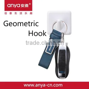 D717 Geometric Shape Plstic Hook Square Round Oval Wall Hook Houseware Colorful Coat Hook thumbnail-1