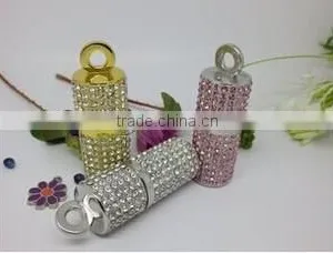 8GB Jewelry Crystal Lipstick Model USB Flash Drive 2.0 Pen Stick Flash Memory thumbnail-4