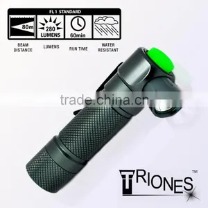 (160306) 1*AA/1*14500 Battery With Magnet Aluminum Tactical Flashlight Torch thumbnail-1