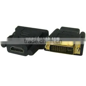 Black 19Pin Female to DVI 24+5 Pin Male Adapter thumbnail-1