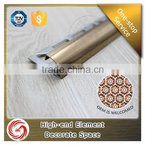 Polish Champaign Gold Stainless Steel Tile Trim for Marble Edge thumbnail-1