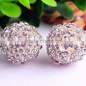 2016 Fashion Christmas Clear 20mm Chunky Alloy Rhinestone Crystal Berry Gumball Loose Charm Beads for DIY Necklaces Making! thumbnail-1