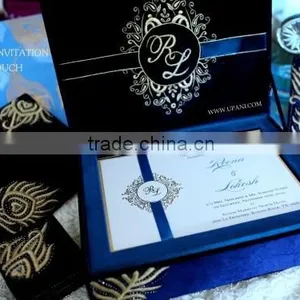 Peacock Velvet Wedding Invitation thumbnail-1