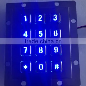 Stock Access 3x4 Layout 12 Keys Backlight Metal Keypad thumbnail-1
