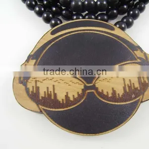 2015 Custom Fashion Wooden Beads Necklaces Made in China thumbnail-2