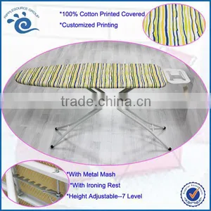 Hotel Office Home Use Large Space Covered With 100% Cotton Printe Adjustable Square Tube Mesh Ironing Table thumbnail-1