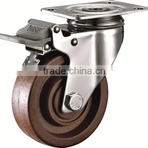 Stainless Steel Hollow Rivet Fork Medium Duty Casters thumbnail-5