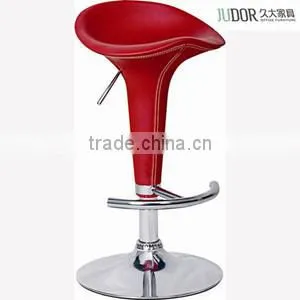Red ABS Plastic Adjustable Leather Bar Stool K-1002 thumbnail-1