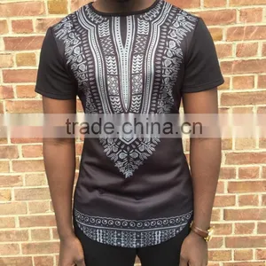 2016 Guangzhou Dashiki Supplier Mens Tall Tee Extra Long Side Zip t Shirts thumbnail-1