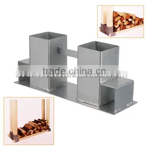 2pcs Log Fire Wood Rack Stand Brackets Set thumbnail-1