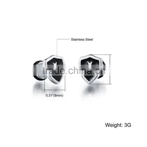 2016 Fashion Stainless Steel Body Jewelry Catholic Shape Catholic Cross Male Earring thumbnail-6