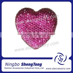 Wholesale Heart Shape Shining Resin Stone Beads thumbnail-1