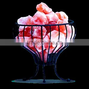 Mellon Shape Iron Basket Salt Lamp thumbnail-1
