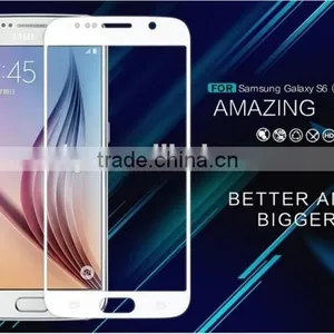 Glass Film, Tempered Glass Full Cover Color Silk Printing Screen Film, for Samsung Galaxy S6 Glass Screen Protector thumbnail-6