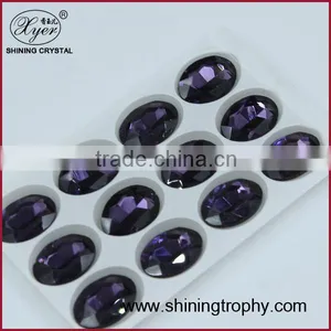 Polish Amethyst Crystal Jewelry Beads,Purple Glass Loose Stone thumbnail-1