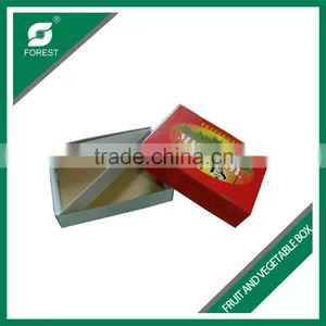 ONE TOP AND ONE BOTTOM STYLE CORRUGATED MANGO PACKING BOX FALT PACK FRUITS SHIPPING CARTONS FOR SALE thumbnail-2