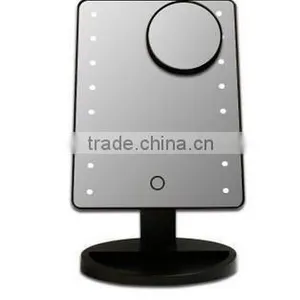 New Products Two Sides Foldable Solid Colored Portable LED Light Pocket Makeup Mirror thumbnail-1