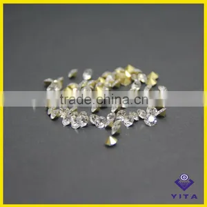 High Quality Man-made White Clear Colorful Shining Glass Chaton Stone For Jewelry thumbnail-2