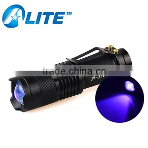 Mini Powerful UV 395nm LED Ligh Purple Blacklight Portable Zoom Small UV Light thumbnail-1