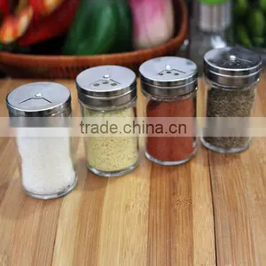 Clear Seasoning Glass BBQ Spice Jar With Black Shaker Cap Quality Choice thumbnail-3
