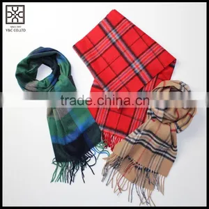 2015 New Design Mixed Color Wool Scarf With Fringe thumbnail-4