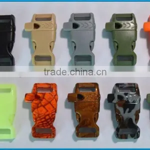 Colorful Whistle Plastic Buckles For Paracord Bracelet Grow In the Dark Whistle Buckle thumbnail-1