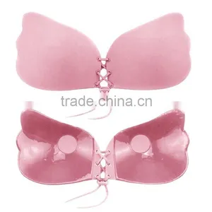 Ideal Fashions LALA Butterfly Womens Reusable Invisible Strapless Self Adhesive Backless Silicone Bra Adhesive Bra Silicone Bra thumbnail-4