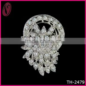Fashion Rhinestone Man's Brooch In Bulk thumbnail-1