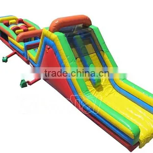Giant Commercial Rainbow Inflatable Obstacle Course for Sale thumbnail-2