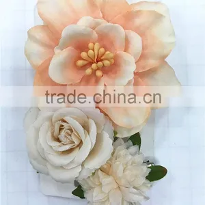 2016 New Design Fabric Flower Hair Clip Set thumbnail-3