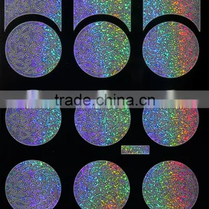 Round Shape Silver Laser Hallow Nail Stencil thumbnail-1
