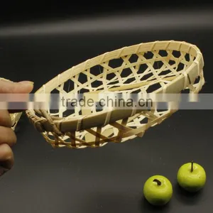 Green Bamboo Chip Woven Sieve Basket thumbnail-1