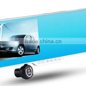 Wifi Wireless 5" Car Camera Recorder Android System GPS Navigation Smart Car Rearview Mirror DVR Dual Lens Front Rear G-sensor thumbnail-3