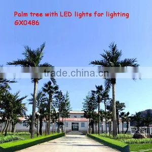 Artificial Beautiful Palm Tree With LED Light Streetlight up Tree Road Light up Tree thumbnail-1